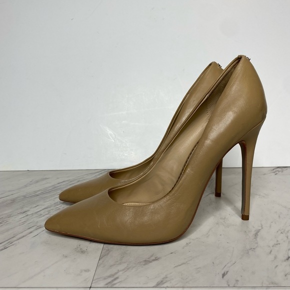 Sam Edelman Danna Tan Leather Pointy Toe Heel Pump 9M